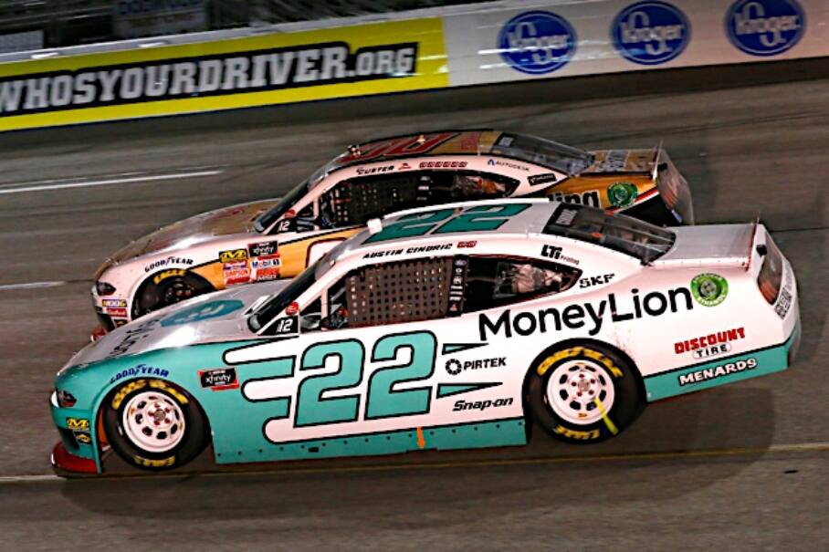 Team Penske's Austin Cindric sat on the pole and finished second in NASCAR Xfinity playoff action. Team Penske's Austin Cindric sat on the pole and finished second in NASCAR Xfinity playoff action.